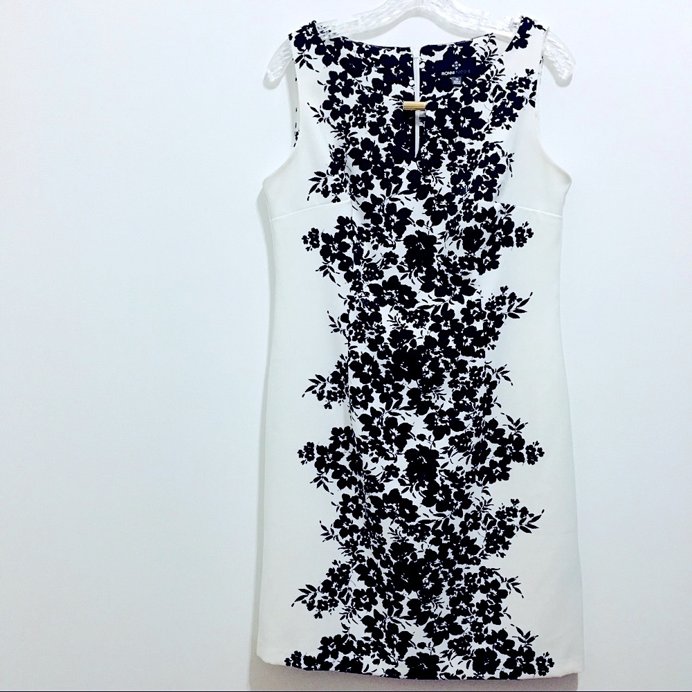 Ronni Nicole White Floral Sleeveless Dress